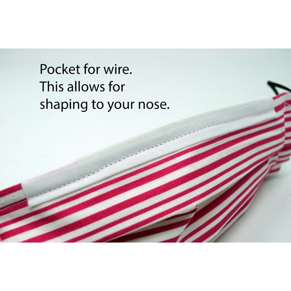 Face Mask- Three Fabric Layers - Pocket 4 Filters - Picture 4 of 7